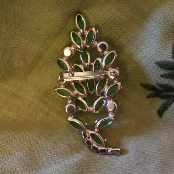 Stunning vintage green brooch - Picture 3 of 4